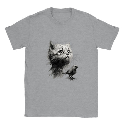 Camiseta unisex estampado de gato "Armonía Felina" Gelato