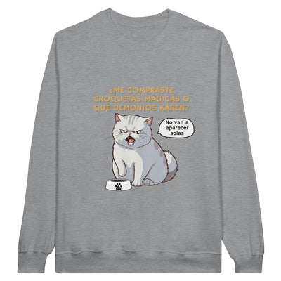 Sudadera Unisex Estampado de Gato "Croquetas Mágicas" Michilandia | La tienda online de los fans de gatos