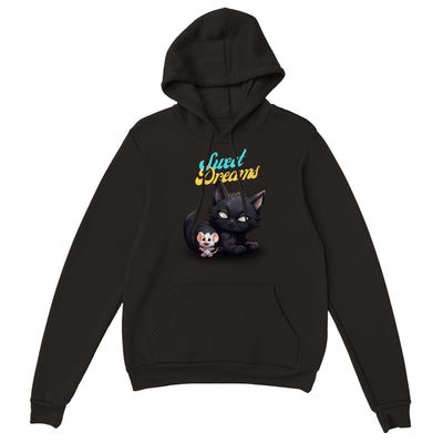 Sudadera con capucha unisex estampado de gato 