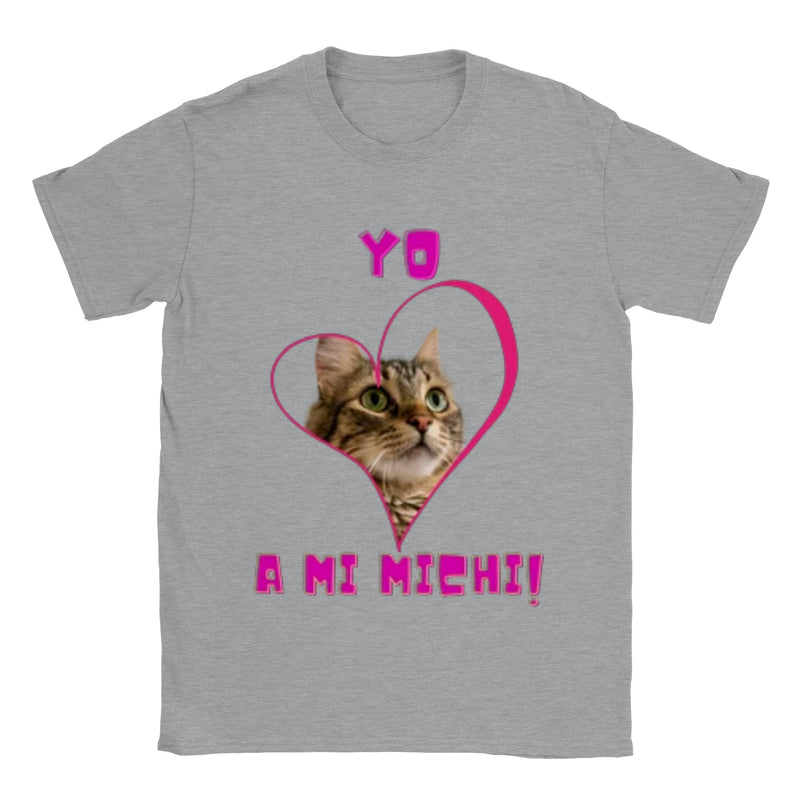 Imprime tu camiseta unisex "Yo amo a mi michi" Gelato