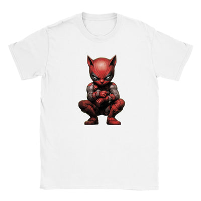 Camiseta júnior unisex estampado de gato 