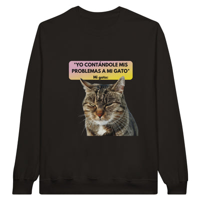 Sudadera Unisex Estampado de Gato 