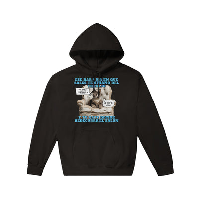 Sudadera con Capucha Unisex Estampado de Gato "Sorpresa en el Salón" Michilandia | La tienda online de los amantes de gatos