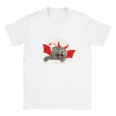 Camiseta Junior Unisex Estampado de Gato "Vórtice Felino" Michilandia | La tienda online de los fans de gatos