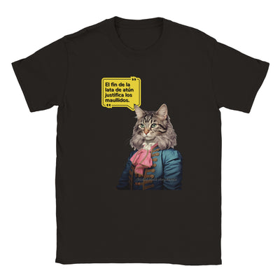 Camiseta unisex estampado de gato 