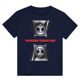 Camiseta Unisex Estampado de Gato "Privacidad termina aquí" Michilandia | La tienda online de los fans de gatos