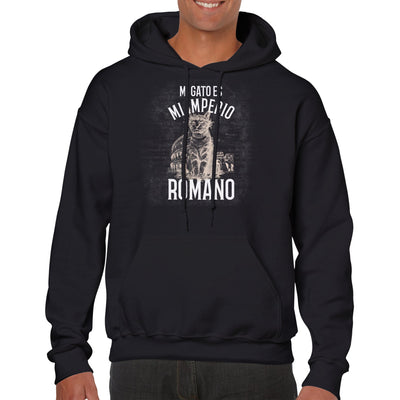 Sudadera con Capucha Unisex Estampado de Gato "César Felino" Michilandia