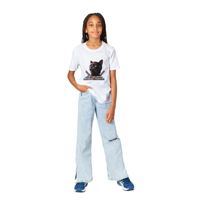 Camiseta Junior Unisex Estampado de Gato "MiauPool" Michilandia