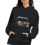 Sudadera con Capucha Unisex Estampado de Gato "Metallicat" Michilandia