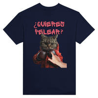 Camiseta Unisex Estampado de Gato "¿quieres pelear?" Michilandia | La tienda online de los fans de gatos