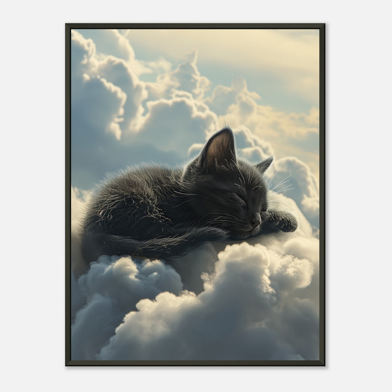 Póster Semibrillante de Gato con Marco Metal "Siesta Celestial" Michilandia | La tienda online de los fans de gatos