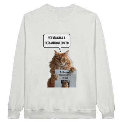 Sudadera Unisex Estampado de Gato "Recompensa Miau" Michilandia