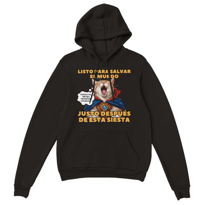 Sudadera con Capucha Unisex Estampado de Gato 