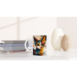 Taza Blanca con Impresión de Gato "Esencia de Picasso" Michilandia | La tienda online de los fans de gatos