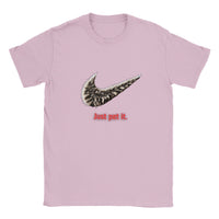 Camiseta Junior Unisex Estampado de Gato "Just Pet It" Michilandia | La tienda online de los fans de gatos