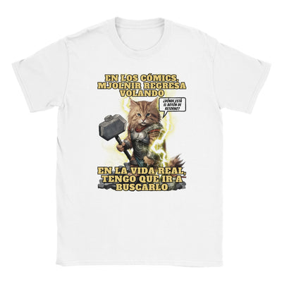 Camiseta unisex estampado de gato "El trueno que Maulla" Michilandia | La tienda online de los amantes de gatos