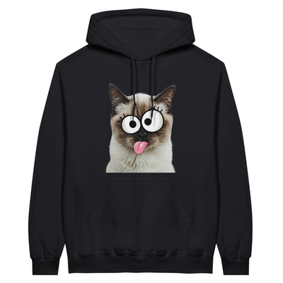 Sudadera con Capucha Unisex Estampado de Gato 