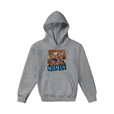 Sudadera con capucha júnior estampado de gato "Nani Meow!" Michilandia | La tienda online de los amantes de gatos