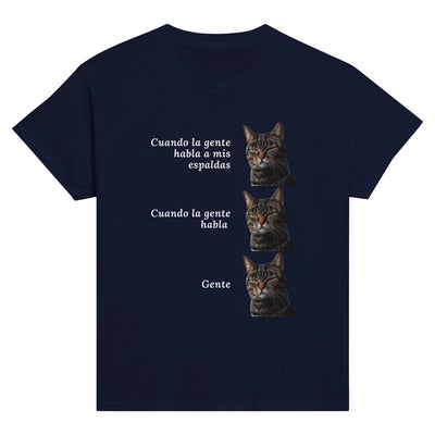 Camiseta Junior Unisex Estampado de Gato "Gente" Michilandia | La tienda online de los fans de gatos