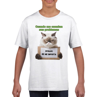 Camiseta Junior Unisex Estampado de Gato 