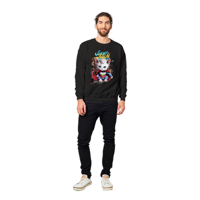 Sudadera unisex estampado de gato "Super Michi" Gelato