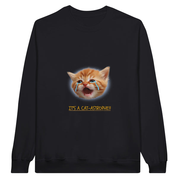 Sudadera Unisex Estampado de Gato "Cat-Astrophe"