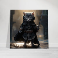 Panel de aluminio impresión de gato "Michi Nazgûl"