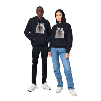 Sudadera con Capucha Unisex Estampado de Gato "Miau de Rabia" Michilandia