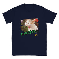 Camiseta unisex estampado de gato "Expresión Audaz" Navy