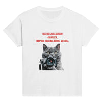 Camiseta Junior Unisex Estampado de Gato 