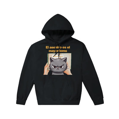 Sudadera con Capucha Unisex Estampado de Gato "El Misterio del Mayordomo" Michilandia | La tienda online de los fans de gatos