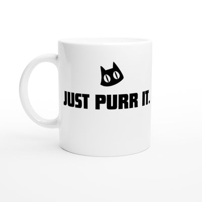 Taza Blanca con Impresión de Gato 