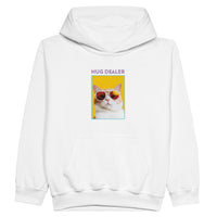 Sudadera con capucha júnior estampado de gato "Distribuidor de Abrazos" Michilandia