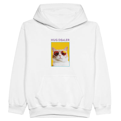 Sudadera con capucha júnior estampado de gato 