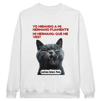 Sudadera Unisex Estampado de Gato "Sarcasmo Felino" Michilandia | La tienda online de los fans de gatos