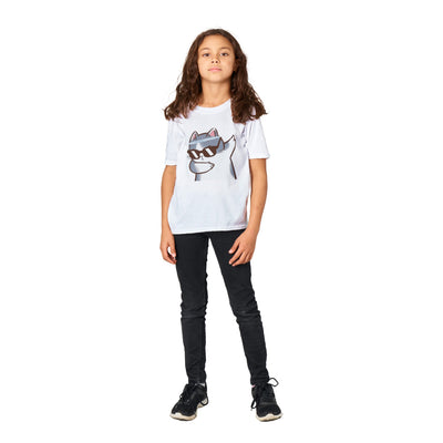 Camiseta Junior Unisex Estampado de Gato "Miau Dabber" Michilandia | La tienda online de los fans de gatos