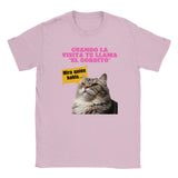 Camiseta júnior unisex estampado de gato "Mira Quién Habla" Michilandia | La tienda online de los amantes de gatos