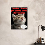 Panel de aluminio impresión de gato "Mirada Culpable" Michilandia | La tienda online de los fans de gatos