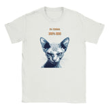 Camiseta Junior Unisex Estampado de Gato "Sphynx Implacable" Michilandia