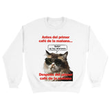 Sudadera Unisex Estampado de Gato "Amanecer Grumpy" Michilandia | La tienda online de los fans de gatos