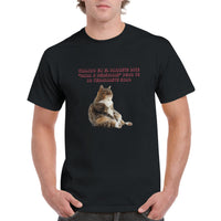 Camiseta Unisex Estampado de Gato "Miau de Culpa" Michilandia | La tienda online de los fans de gatos