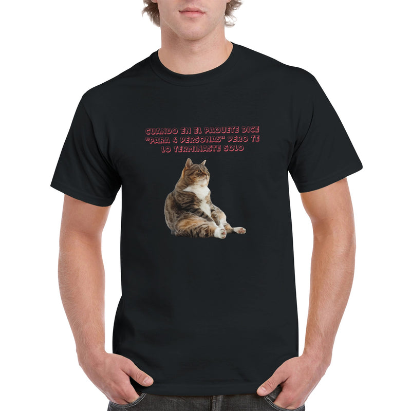 Camiseta Unisex Estampado de Gato 