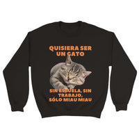 Sudadera Unisex Estampado de Gato 