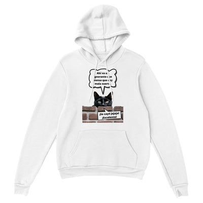 Sudadera con capucha unisex estampado de gato "Bad Luck" Gelato