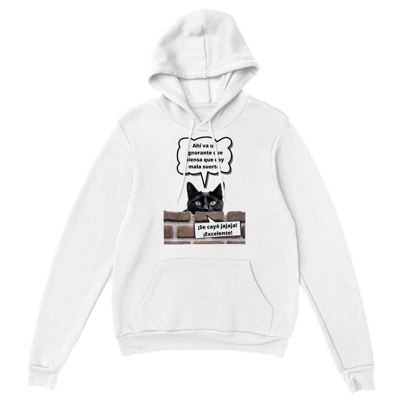 Sudadera con capucha unisex estampado de gato "Bad Luck" Gelato