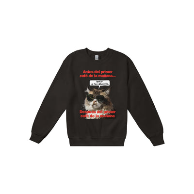 Sudadera Unisex Estampado de Gato "Amanecer Grumpy" Michilandia | La tienda online de los fans de gatos