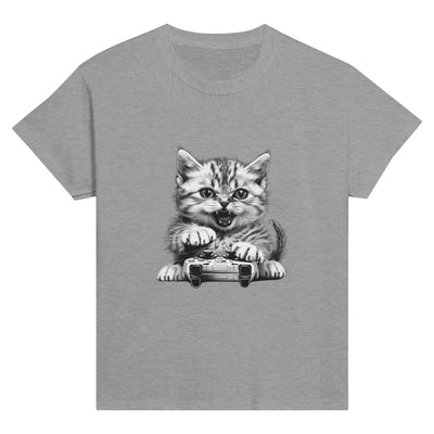 Camiseta Junior Unisex Estampado de Gato "Gamer Miau Frustrado" Michilandia | La tienda online de los fans de gatos