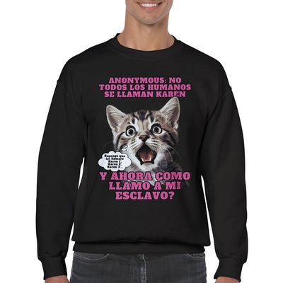 Sudadera Unisex Estampado de Gato 