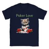 Camiseta unisex estampado de gato "Poker Love"