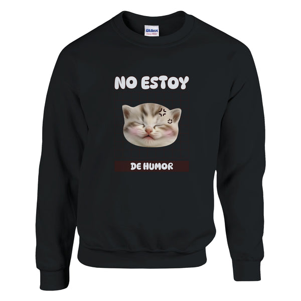 Sudadera Unisex Estampado de Gato "Mal Día"